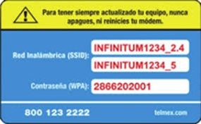 imagen ilustrativade etiqueta donde esta usuario y contraseña del módem
