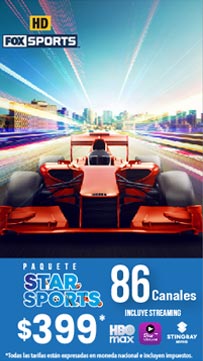 Paquete star sports por $399 al mes