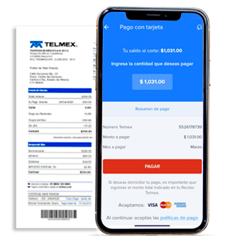 imagen descriptiva de como pagar tu Recibo Telmex en la app